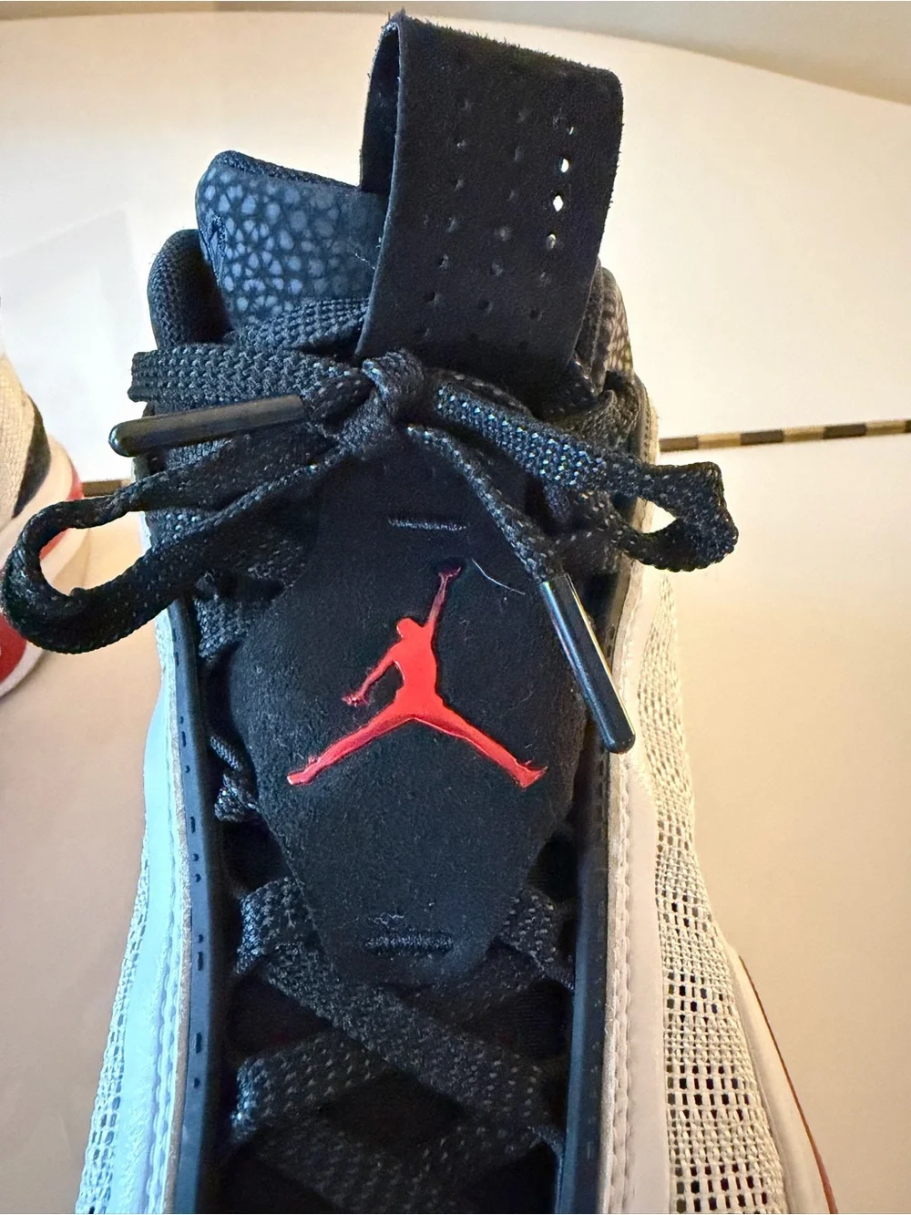 Nike Air Jordan 36 Psychic Energy Men’s White Black with Red Accent Sneakers